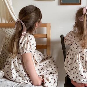 Blue Daisy Wares Ellery Dress in Christmas Floral